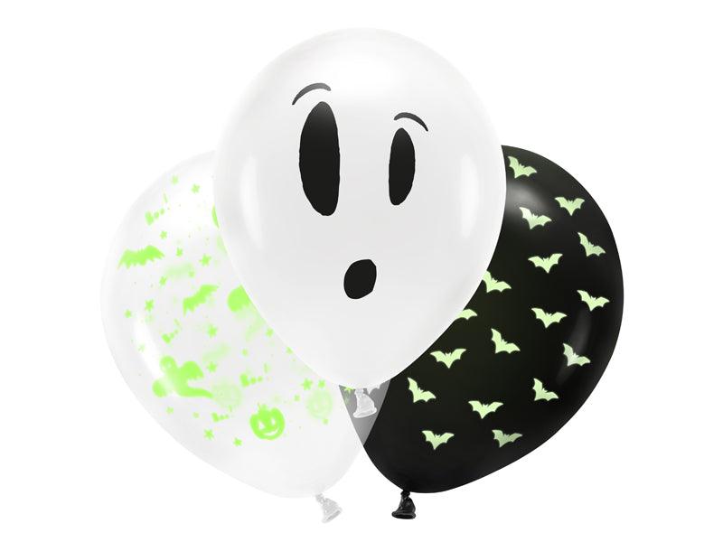 UV-Ballons 27cm, BOO! Mix (1 VPE / 3 Stk.) - FeierGlanz